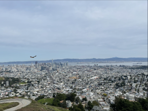View of San Francisco from the top of Twin Peaks. 